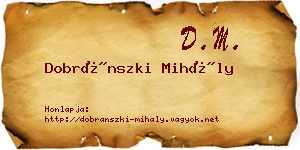 Dobránszki Mihály névjegykártya